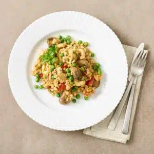 vegetar paella fra Halkær Ådal