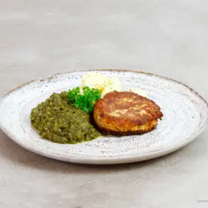 Selleribøf med vegetarisk grønlangkål